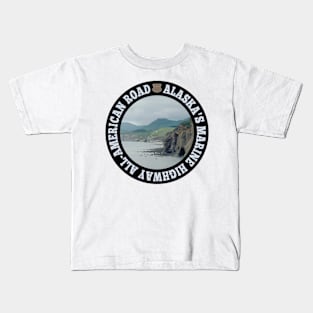 Alaska's Marine Highway All-American Road circle Kids T-Shirt